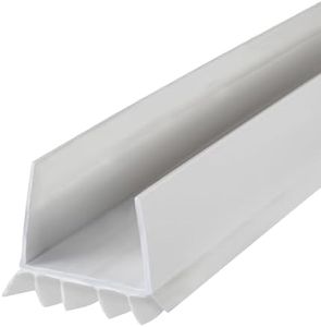 M-D Building Products Vinyl Cinch U-Shape Door Bottom Seal, Slide-On Weatherstripping Draft Stopper, Easy to Install, Fits 36” x 1-3/4” Doors, Fills 3/8”- 3/4” Gaps, 43339, White 2 Pack