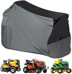 Premium Riding Lawn Mower Cover, Elechomes Heavy Duty 600D Polyester Oxford UV Protection Waterproof Windproof Universal Fits Decks Up to 60" Lawn Mower Dust Covers with Storage Bag 82.5x46x55 Inch