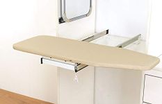 HIDE AWAY IRONING BOARDS Foldable Rotated Ironing Board Closet Pull-Out Stow Away in The Cabinet Ironing Station for Home, Apartment, Beige