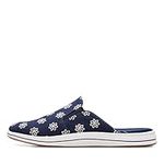 Clarks Womens Breeze Shore Mule, Navy Flora, 8 Wide US