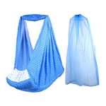 beetot New Born Baby Swing Cradle (Jhula) | Cradle Cloth, Removable Mattress Bed, and Mosquito Net | Weight Capacity up to 20kg | Age from 0-12 Months | Cradle Set (Dark Blue)