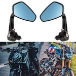 BREDUXSER Motorcycle Rearview Mirror Universal 7/8" 22mm Bar End Mirrors for Honda Yamaha Kawasaki Suzuki Sports Bike Street Cafe Racer Chopper