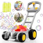 Sitodier Lawn Mower Bubbles Toddler Toys - Kids Bubbles Machine Outdoor Toys Games, Bubble Mower Push Toy Outside Toys with Light and Music for 2 3 4 5 Years Toddlers Kids Boys Girls Birthday Gifts