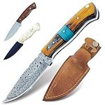 HUNTLUX Damascus Hunting Knife with
