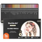 Shuttle Art 36 Skin Tone Colouring Pencils Set, Skin Colour Coloured Pencils for Adult Colouring, Soft Core Colour Pencils, Drawing Art Pencils for Kids Artists Beginners Drawing Colouring Sketching