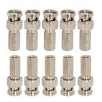 Eagles Pack of 10 BNC Male Twist-On RG-59 Coax Cable Connectors for CCTV Security Cameras Audio Video Connecting