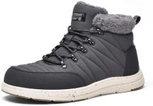 Bruno Marc Men's Winter Snow Boots Warm Lightweight Casual Ankle Booties,SBSB2311M,Grey,Size 11 M US