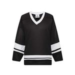 EALER H400 Series Blank Ice Hockey Practice Jersey League Jersey Team Jersey Black/White