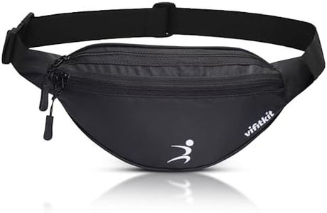 Vifitkit Waist Bag for Men, Fanny Pack for Women, Fanny Pack for Men, Waist Bag for Women, Chest Bag for Women, Waist Pouch for Men, Waist Bag for Boys, Waist Bags for Girls, Fanny Bag - Black