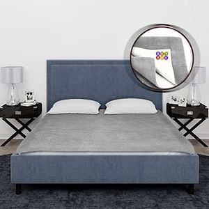 BeyBee Waterproof Quick Dry Sheet for Baby| Bed Pad Extra Absorbent Washable Matress Protector| Baby Bed Protector Sheet for Toddler Children, and Adult Double Bed Size, 200x260cm, Grey, Cotton