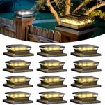 FEACORT Solar Post Cap Lights 12 Pa