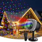 Christmas Snowfall Projector Lights,FLEVO LED Light Projector,Outdoor Holiday Lights with Clear Rotating Snow Falling Lamp for Halloween Xmas Party Garden Landscape Decoration