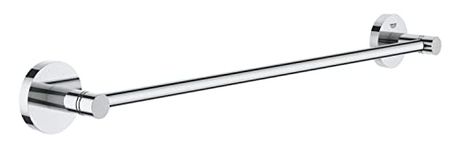 GROHE Start QuickFix Towel Rail (Metal, Concealed Fastening, Including Screws and Dowels, Extra Easy to Fit with GROHE QuickGlue), Size 504 mm, Chrome, 41197000