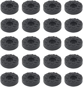 20PCS Screw-On Rubber Feet for Furniture Glides,TTZEZE 1'' Black Furniture Pad for Hardwood Floor,Durable Furniture Rubber Bumper,Floor Protector for Chair Leg,Sturdy Feet for Cutting Board Non Slip