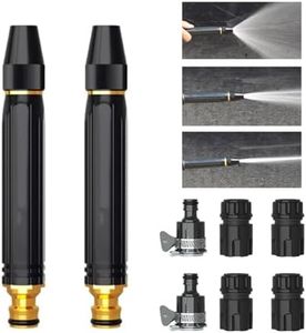 Heavy Duty Adjustable Twist Hose Nozzle Jet Sweeper Nozzle, 2027 High Pressure Nozzle for Garden Hose,Jet Sweeper Nozzle for Outdoor Cleaning, Watering Plants and Car Washing (Pacifier*2)