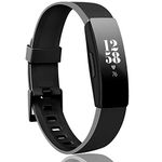 Tobfit Bands Compatible for Fitbit Inspire HR Band/Fitbit Inspire Band/Ace 2, Replacement Wristband Sport Band Strap for Fitbit Inspire HR/Fitbit Inspire/Fitbit Ace 2 Small Large (021, Black, Small)