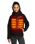 [Upgraded Battery] ORORO Women's Heated Jacket with Battery Pack and Detachable Hood (Neutral Black, M)