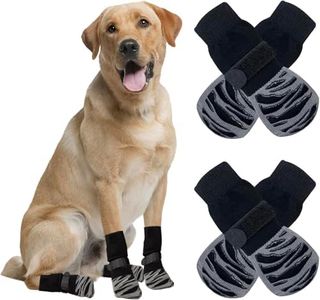 Anti Slip Dog Grip Sock with Adjustable Strap, 4Pcs Anti-Slip Dog Socks,Anti-Slip Dog Sock Dog Paw Protector Grip Sock,Non Slip Dog Sock Anti Slip Paw Protectors Dog Sock,Anti Slip Dog Sock,L Size