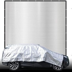 AMANKA 4x4 m Toldo Térmico Aluminet - 99% Sombra - Aislante Termico Coche Parasol Caravana - Funda Coche Funda para Moto Tela Parasol Coche Protector Termico Coche Funda Protectora Coche Funda Camping