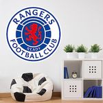 Rangers Wall Sticker - Crest + Decal Set Football Art (60cm Width x 60cm Height)