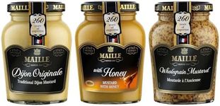 Mustard Bundle with Honey Dijon Mustard 230g, Dijon Mustard 215g and Wholegrain Mustard 210g (Pack of 3)