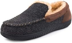 RockDove Men's Hearthfire Memory Foam Moc Slipper, Size 10 UK Men, Black