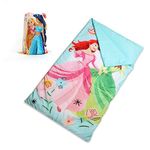 Disney Princess Kids Lightweight Indoor Slumber Bag/Sleeping Bag EXPRESSIONS Ultra-Soft & Cozy (Official Disney Product)