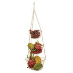 Gold 3-Tier Kitchen Hanging Fruit Basket