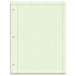 Ampad Engineers Computation Pad, Size 8-1/2 x 11, Greentint Paper, 5x5 Ruling, 3 Hole Punched, 200 Sheets Per Pad (22-144)