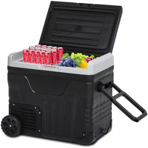 Acekool 12 Volt Refrigerator 53 Quarts/50L RV Car Refrigerator Portable Refrigerator Freezer 12/24V DC & 100-240V AC