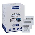 Alibeiss Anti-Fog Lens Wipes Pre-Moistened Anti-Fog Wipes,6" X 5",for Eye Glasses (60 Pack)