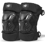 ELTRON TURBO Attrective and Protective Knee Guard Pads Adjustable Armor Fog Rider & Biker (Black) (Pack of 1 Set)