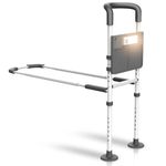 Agrish Bed Rails for Elderly Adults - Bed Assist Rail with Support for Getting Out of Bed, Bed Guard Rail with LED Light & Storage Pouch, Fits Single, Double Size Beds
