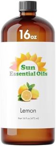 Sun Essential Oils 16oz - Lemon Essential Oil - 16 Fluid Ounces - Lemon Diffuser Oil Bulk - Cleaning Essential Oil - Essential Oils for Candle Making - Essential Oils for Diffusers for Home