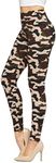 High Waisted Buttery-Soft Printed Leggings for Women - Printed and Solids in Regular and Plus Size - Full Length Can't See Me - Large - X-Large