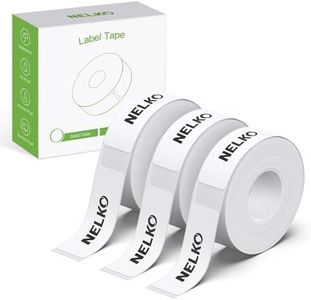 NELKO Genuine P21 Label Maker Tape, Adapted Label Print Paper, 14x40mm (0.55"x1.57"), Standard Laminated Office Labeling Tape Replacement, Multipurpose of P21, 180 Tapes/Roll, 3-Roll, White