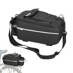 JUST DO Bike Bag Back Rack Bag Waterproof Bicycle Panniers Carrier Cooler Big Capacity with Bottle Bag for Rear Rack