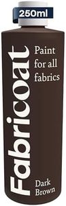 Fabricoat Fabric Paint for Furniture - Restore or Change The Color of Couches, Chairs, Upholstery, Soft Furnishings, Car Interiors, Clothing, & Footwear (8.5oz / 250ml, Dark Brown)