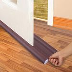 Zureni Door Bottom Sealing Strip Guard for Home 39 Inches Door Closers Adjustable Door Draft Air Stoppers Dust and Insects Repellent (Pack of 10, Brown, Max Door Width - 3 cm)