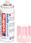 edding 5200 permanent spray - pastel rose matt - 200 ml - acrylic paint for painting and decorating glass, metal, wood, ceramic, plastic, canvas - aerosol spray, acrylic spray, paint spray