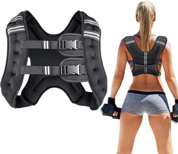 Weighted Vest, Weight Vest for Men Women，Exercise Weighted Vests with Reflective Stripe Adjustable Buckle,Exercise Weighted Vests for Running Training Workout Jogging Walking Gym Strength Training (8kg-Black)