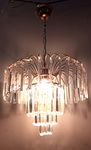 SHRI MAHAL ANTIQUES Crystal Chandelier for Living Room Bedroom Office Jhoomar Glass Crystal Big Size Jhumar Modern Ceiling Light (Size: 25 x 25 x 60 CM)