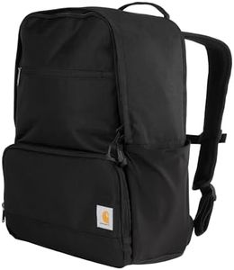 Carhartt Insulated Two Compartment Cooler, Durable Water Repellent Material W/Front Zippered Pocket for Camping, Beach & Travel, Cooler Backpack, Black
