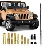 neynavy Pack-1 Car Truck Bullet Antenna, Retractable Antenna Kit for Chevy Silverado 1500 2500 3500 HD Avalanche GMC Sierra 1500 2500 3500 Denali (Silver)