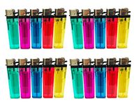 Pack of 20 Disposable Lighters Cigarette Lighters Utility Lighter Child Safe Adjustable Flame