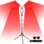 Shyineyou Red Light Lamp, 180LEDs Infrared Light Lamp with Stand(15"-60"), Deep Red Light Lamp