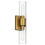 Tipace Bathroom Vanity Light Fixtures,Indoor Gold Wall Lights with Clear Glass,Modern Wall Sconces Up and Down Wall Mount Lamp for Bathroom,Bedroom,Hallway,Kitchen(Bulb not Include)