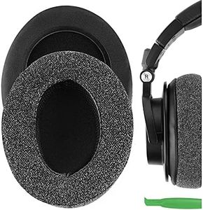 Geekria Comfort Linen Replacement Ear Pads for Audio-Technica ATH-M50XBT ATH-M50xBT2 ATH-M50X ATH-M60X M40X M30X M20X M10X ATH-ANC9 Headphones Ear Cushions, Ear Cups Cover Repair Parts (Dark Grey)