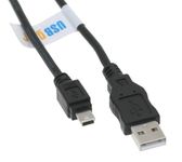 USBGear USB 2.0 Hi-Speed A to Mini B Device Cable 3ft. Black USBGEAR 28/28AWG
