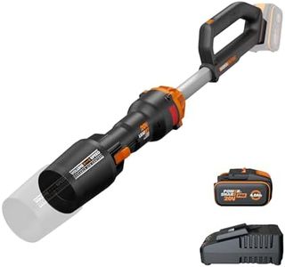 WORX WG543E Nitro Profi Akku-Laubbläser Leafjet 20V - leistungsstarker bürstenloser Motor - Luftgeschwindigkeit 209km/h – Luftmenge 696m³/h - leicht & kompakt - inkl. 4Ah PowerShare Akku & Ladegerät